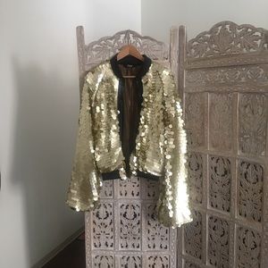 TOV Gold Sequin Jacket